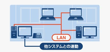 他システムとの連動やネットワーク接続が可能