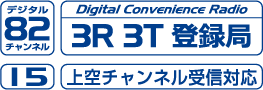 デジタル簡易無線登録局（3R 3T）用 82ch+15ch（上空用チャンネル受信対応）