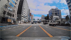 フロントカメラ撮影映像