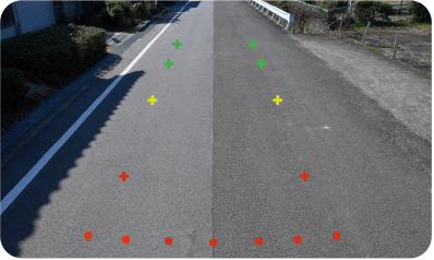 後方確認をサポート距離マークを表示!