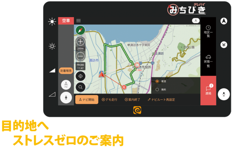 目的地へストレスゼロのご案内